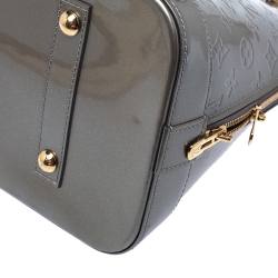 Pre Owned حقيبة يد لوي فيتون ألما جلد فرنيه مونوغرامي عنابي GM