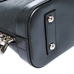 Pre Owned Louis Vuitton Anthracite Nacre Epi Leather Alma BB Bag