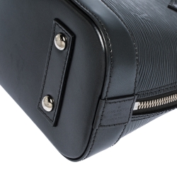Pre Owned Louis Vuitton Anthracite Nacre Epi Leather Alma BB Bag