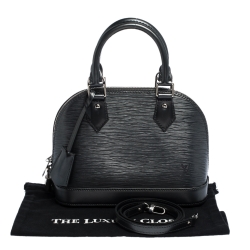Pre Owned Louis Vuitton Anthracite Nacre Epi Leather Alma BB Bag