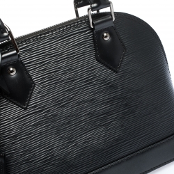 Pre Owned Louis Vuitton Anthracite Nacre Epi Leather Alma BB Bag