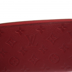 Pre Owned Louis Vuitton Scarlet Red Monogram Empreinte Leather Clemence Wallet
