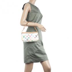 مملوكة مسبقًا Louis Vuitton White Multicolore Monogram Pochette Handbag