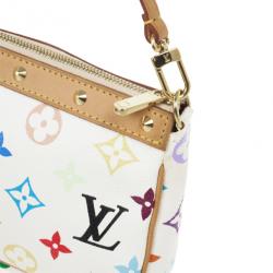 مملوكة مسبقًا Louis Vuitton White Multicolore Monogram Pochette Handbag