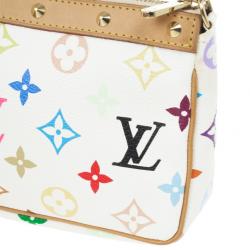 مملوكة مسبقًا Louis Vuitton White Multicolore Monogram Pochette Handbag