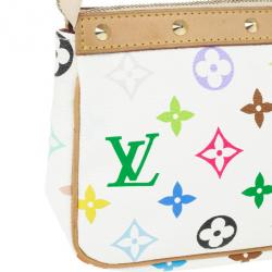 مملوكة مسبقًا Louis Vuitton White Multicolore Monogram Pochette Handbag