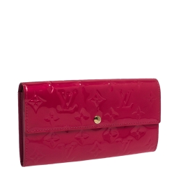 Louis Vuitton Rose Pop Monogram Vernis Sarah Wallet