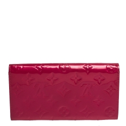 Louis Vuitton Rose Pop Monogram Vernis Sarah Wallet