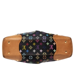 Pre Owned Louis Vuitton Black Multicolore Monogram Canvas Judy GM Bag            