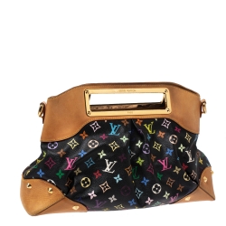 Pre Owned Louis Vuitton Black Multicolore Monogram Canvas Judy GM Bag            