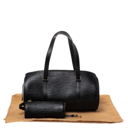 Pre Owned Louis Vuitton Black Epi Leather Soufflot Bag