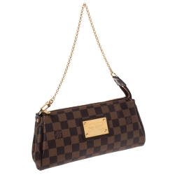 Pre Owned Louis Vuitton Damier Ebene Canvas Eva Pochette