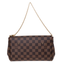 Pre Owned Louis Vuitton Damier Ebene Canvas Favorite MM Bag