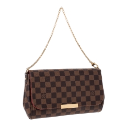 Pre Owned Louis Vuitton Damier Ebene Canvas Favorite MM Bag