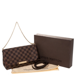 Pre Owned Louis Vuitton Damier Ebene Canvas Favorite MM Bag