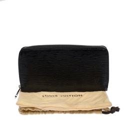 Pre Owned Louis Vuitton Black Electric Epi Leather Zippy Wallet
