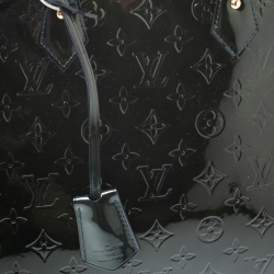 Pre Owned Louis Vuitton Blue Nuit Monogram Vernis Alma GM Bag