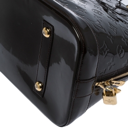 Pre Owned Louis Vuitton Terre D’Ombre Monogram Vernis Alma GM Bag
