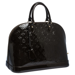 Pre Owned Louis Vuitton Terre D’Ombre Monogram Vernis Alma GM Bag