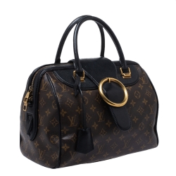 Pre Owned Louis Vuitton Black Monogram Canvas and Leather Limited Edition Golden Arrow Speedy Bag