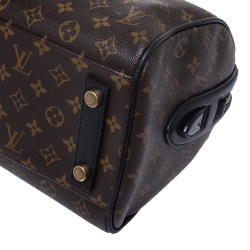 Pre Owned Louis Vuitton Black Monogram Canvas and Leather Limited Edition Golden Arrow Speedy Bag