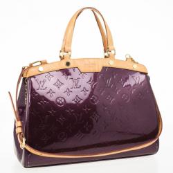Pre Owned Louis Vuitton Rouge Fauviste Monogram Vernis Brea MM