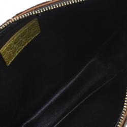 مملوكة مسبقًا Louis Vuitton Brown Monogram Limited Edition Velvet Trompe L'oeil Pochette