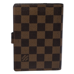 مملوكة مسبقًا Louis Vuitton Damier Ebene Canvas Ring Agenda Cover