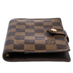 مملوكة مسبقًا Louis Vuitton Damier Ebene Canvas Ring Agenda Cover