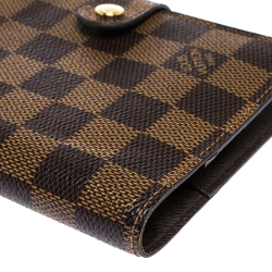 مملوكة مسبقًا Louis Vuitton Damier Ebene Canvas Ring Agenda Cover