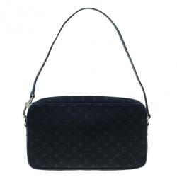Pre Owned Louis Vuitton Black Suede Giraffe Conte De Fees Pochette