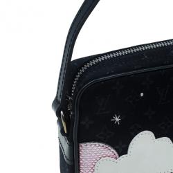 Pre Owned Louis Vuitton Black Suede Giraffe Conte De Fees Pochette