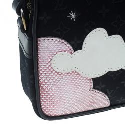 Pre Owned Louis Vuitton Black Suede Giraffe Conte De Fees Pochette
