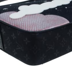 Pre Owned Louis Vuitton Black Suede Giraffe Conte De Fees Pochette
