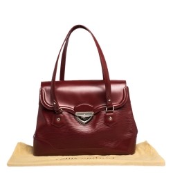 Pre Owned Louis Vuitton Red Epi Leather Bagatelle GM Bag
