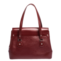 Pre Owned Louis Vuitton Red Epi Leather Bagatelle GM Bag