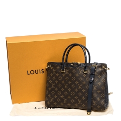 Pre Owned Louis Vuitton Monogram Canvas and Python Pallas Bag