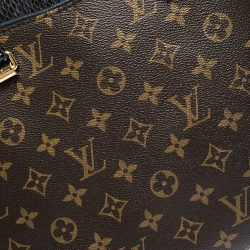 Pre Owned Louis Vuitton Monogram Canvas and Python Pallas Bag