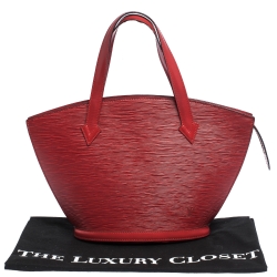 مملوكة مسبقًا حقيبة لوي فيتون سان جاك جلد ايبي أحمر صغيرى