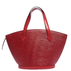 مملوكة مسبقًا حقيبة لوي فيتون سان جاك جلد ايبي أحمر صغيرى