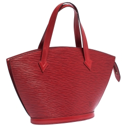 مملوكة مسبقًا حقيبة لوي فيتون سان جاك جلد ايبي أحمر صغيرى