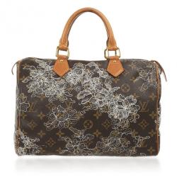 Louis Vuitton Yellow Monogram Denim Speedy Squat MM Speedy Shoulder Bag  Louis Vuitton