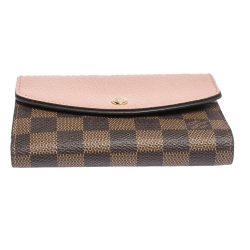 Pre Owned Louis Vuitton Magnolia Damier Ebene Normandy Compact Wallet