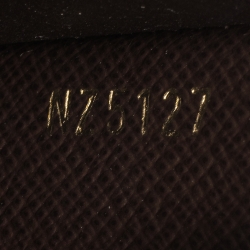 Pre Owned Louis Vuitton Magnolia Damier Ebene Normandy Compact Wallet
