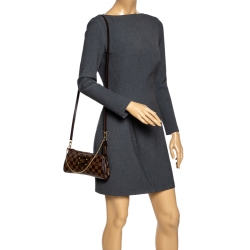 Pre Owned حقيبة صغيرة لوي فيتون "إيفا" كانفاس إيبني دامييه 