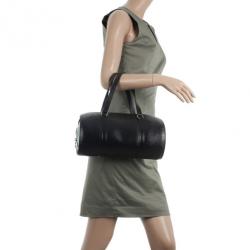 Pre Owned Louis Vuitton Black Epi Leather Soufflot Satchel 