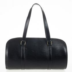 Pre Owned Louis Vuitton Black Epi Leather Soufflot Satchel 