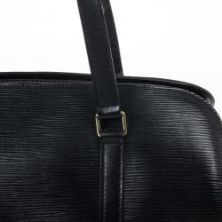 Pre Owned Louis Vuitton Black Epi Leather Soufflot Satchel 