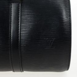 Pre Owned Louis Vuitton Black Epi Leather Soufflot Satchel 