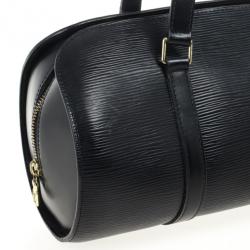 Pre Owned Louis Vuitton Black Epi Leather Soufflot Satchel 